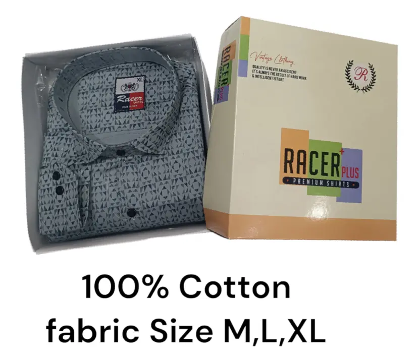 Men's box pack cotton fabric printed shirt -6371-grey uploaded by Kushal Jeans, Indore on 3/26/2024