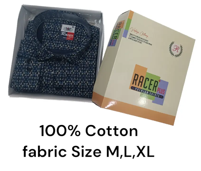 Men's box pack cotton fabric printed shirt -6371-Navy uploaded by Kushal Jeans, Indore on 3/26/2024