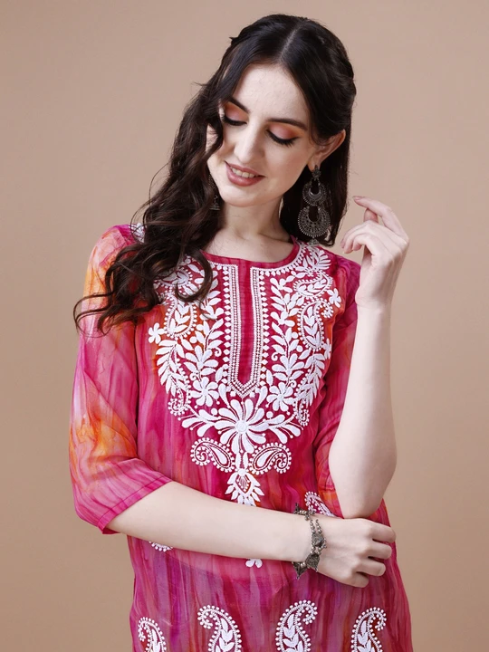 Georgette kurti uploaded by business on 3/26/2024