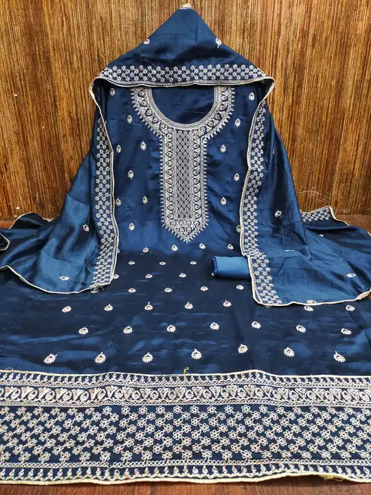 SOFT VICHITRA SILK WITH KODDING WORK* uploaded by business on 3/26/2024