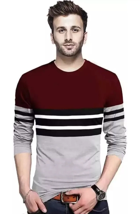 Post image 310 rs

Sarte Fashion Men Color blocked T-shirts
Name: Sarte Fashion Men Color blocked T-shirts
Fabric: Cotton Blend
Sleeve Length: Long Sleeves
Pattern: Striped
Net Quantity (N): 1
Sizes:
M (Chest Size: 36 in) 
L (Chest Size: 38 in) 
XL (Chest Size: 40 in) 
XXL (Chest Size: 42 in) 
Men tshirt ,Men cotton tshirt , Men maroon tshirt , Men grey tshirt , Men BTS tshirt , Men color blocked tshirt , Men black tshirt , Men hoodie , Tshirt
Country of Origin: India