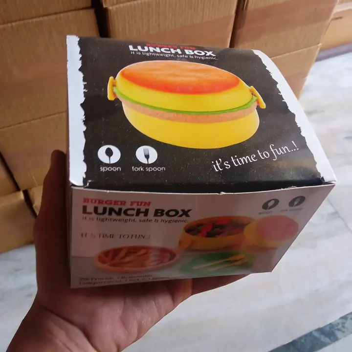 Burger Shape Lunch Box  uploaded by Balaji Ecom on 3/28/2024