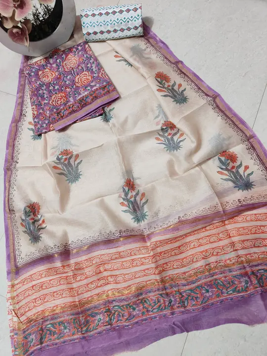 Chanderi silk suit sets  uploaded by Indiana Creations  on 3/28/2024