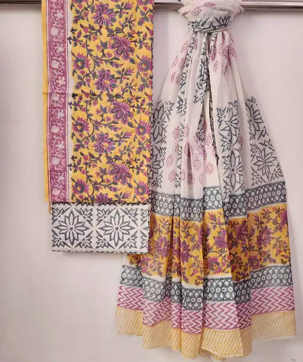 Cotton dupatta suit sets  uploaded by business on 3/28/2024