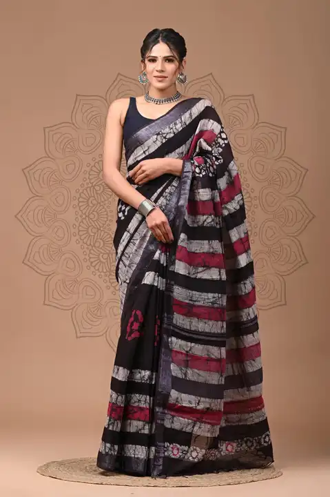 Cotton Linen saree  uploaded by Indiana Creations  on 3/28/2024
