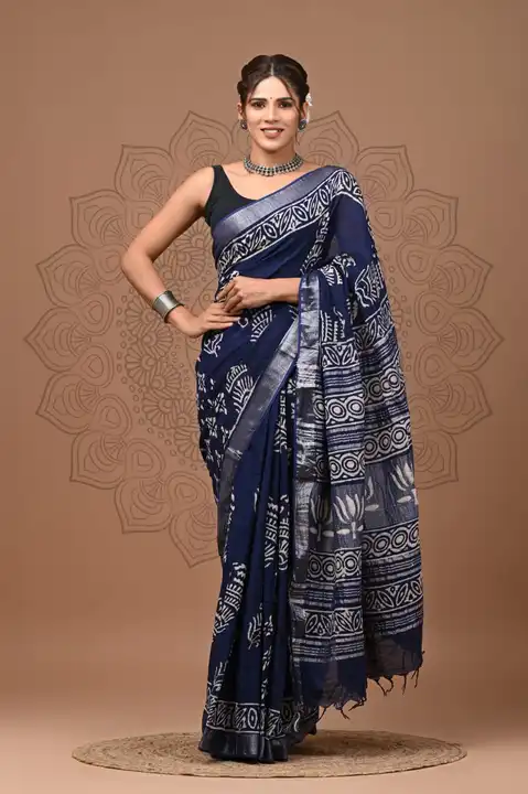 Cotton Linen saree  uploaded by Indiana Creations  on 3/28/2024