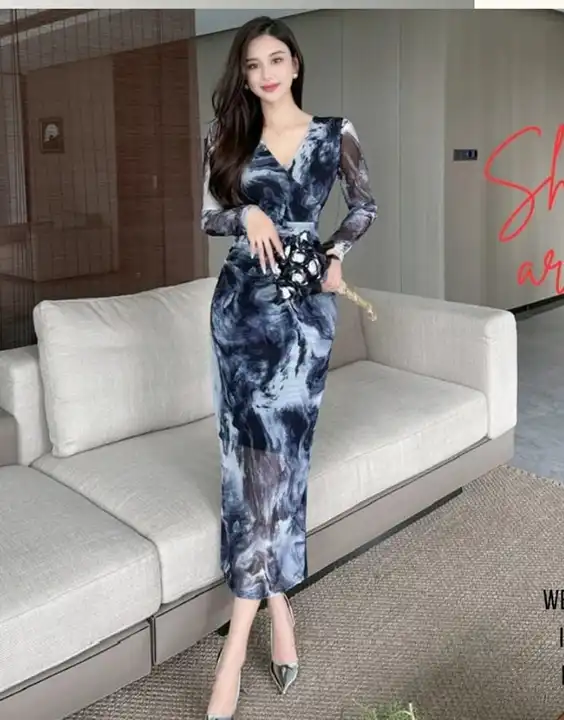 Stylish long dress uploaded by The Style Club on 3/28/2024