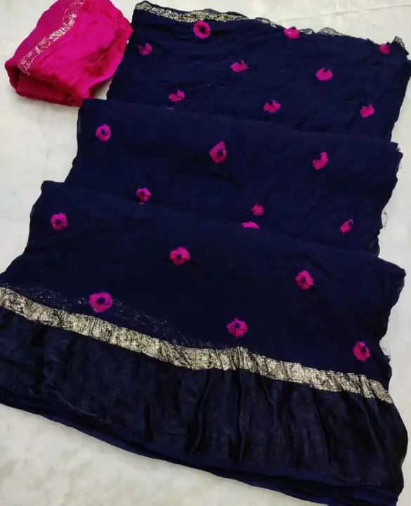 Georgette saree  uploaded by business on 3/28/2024