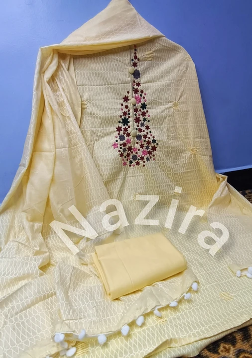 Pure Cotton Embroidery Suit uploaded by Zuberiya Global on 3/28/2024