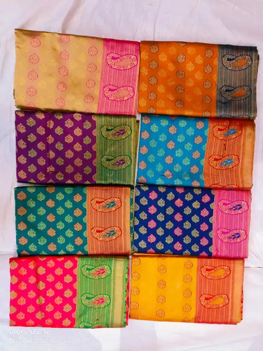 Meena kari saree litchi silk  uploaded by N K SAREES  on 3/29/2024