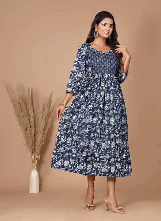 Post image M/38 L/40 /XL/42 and XXL/44 Fabric :- Cotton length - 48 aaprox product :- kurti work printed