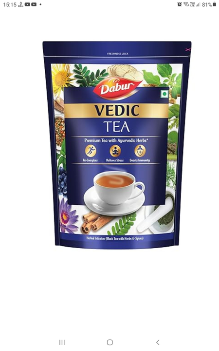Post image Dabur Vedic Tea - 950g at ‎279. 

https://amzn.to/3TFCKby