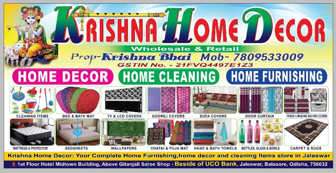 Post image Krishna Home decor has updated their profile picture.