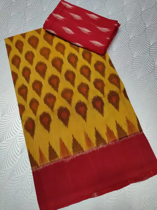 Pochampally Pure Cotton ikat saree with blouse  uploaded by Quikcarts online services on 3/30/2024