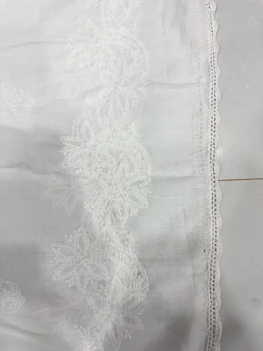 Lucknowi Chikankari mul cotton dyeable dupatta ( Only Bulk )
 uploaded by Lucknow chickan Fashion on 3/30/2024