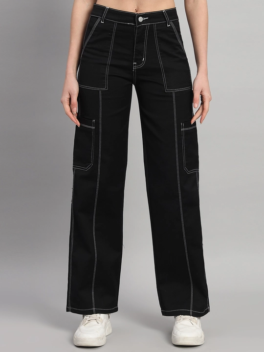Women classic wide leg high rise light fade stretchable jeans uploaded by Broowl International on 3/30/2024