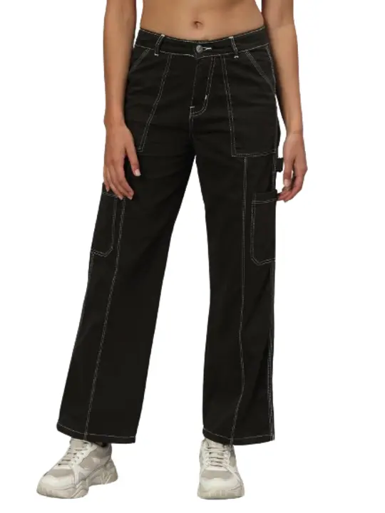 Women relaxed loose fit high rise cargo trousers  uploaded by business on 3/30/2024