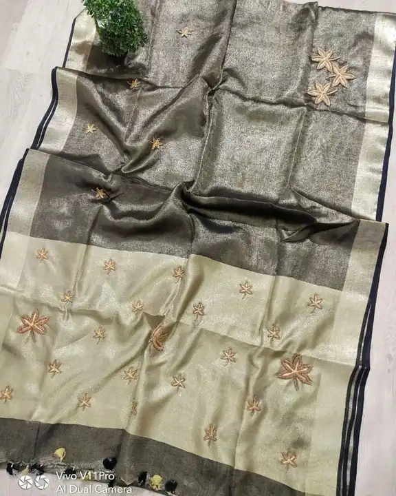 BHAGALPURI TISSUE LINEN SAREE  uploaded by S.N.COLLECTIONS  on 3/30/2024