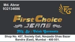 Business logo of FIRST CHOICE JEANS 