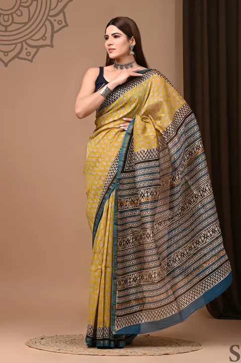 Chanderi silk sarees uploaded by Abhishek Handicrafts on 3/31/2024