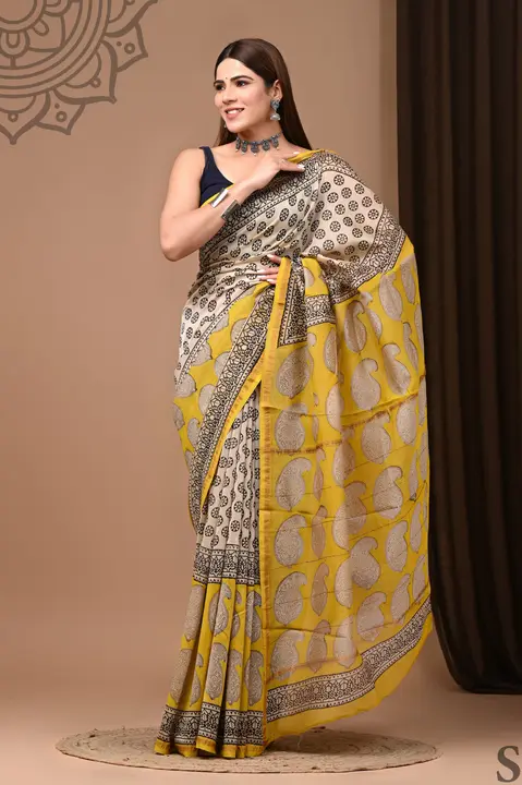 Chanderi silk sarees uploaded by business on 3/31/2024