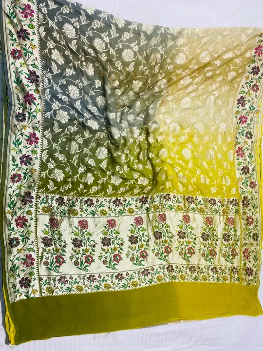 Pure khaddi saree shaded  uploaded by Shakuntalam fabrics on 3/31/2024