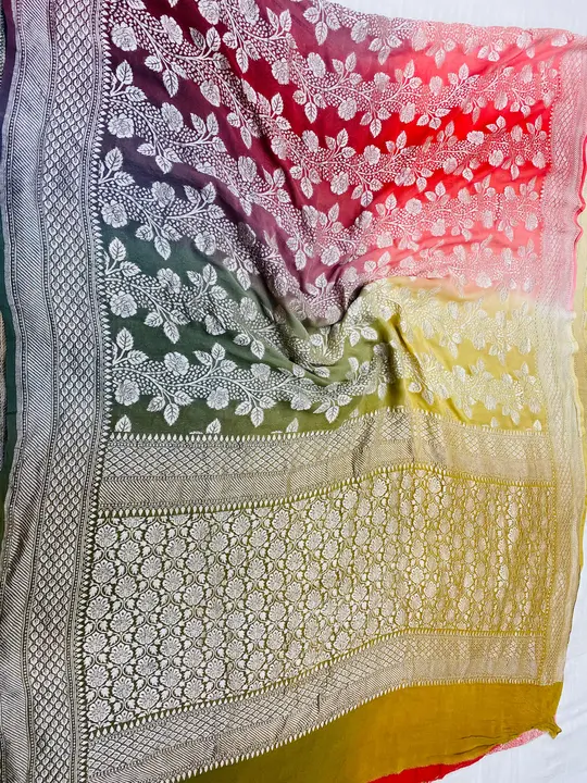 Pure khaddi saree shaded  uploaded by business on 3/31/2024