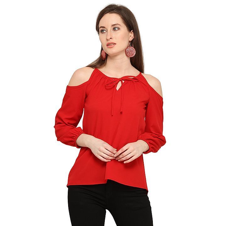 Khichdi Women Western Trendy Red Top
 uploaded by business on 7/19/2020
