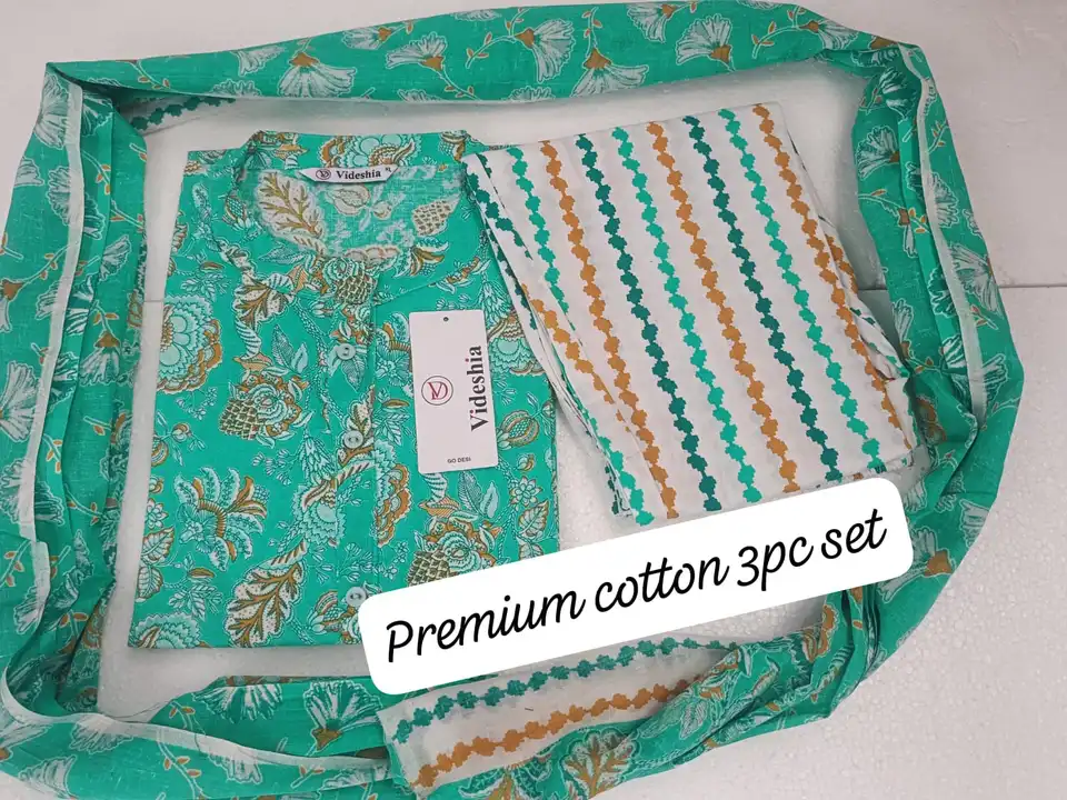 Post image *!! Beat the heat with 3 pc premium cotton summer collection set with pocket!*


Videhsia brand premium printed cotton kurti, pant with pocket and printed dupatta.

Size: S-37, M-39, L-42, XL-44 &amp; XXl-46
Kurti length: 42 inch
Company price: Rs 2499
Our price: Reach us at 9939285971

Only for bulk buyers...!!

Fitting in avasa size !!

Hurry up limited stock