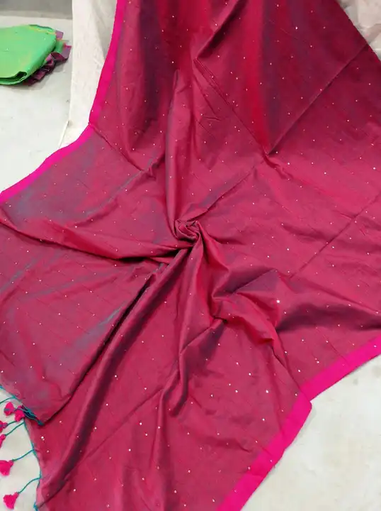 Pure khadi cotton handloom weavers saree with blouse pi's  uploaded by ADSHOP ® on 4/1/2024