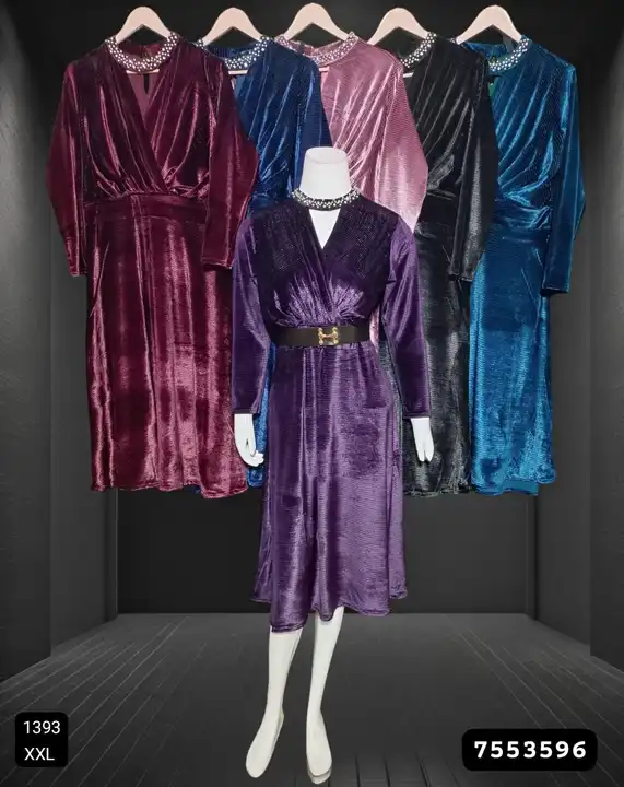 Velvet dress uploaded by business on 4/1/2024