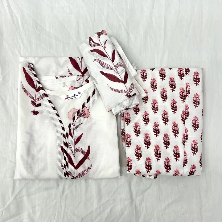 Premium Cotton Printed three piece suit uploaded by Vihu fashion on 4/2/2024