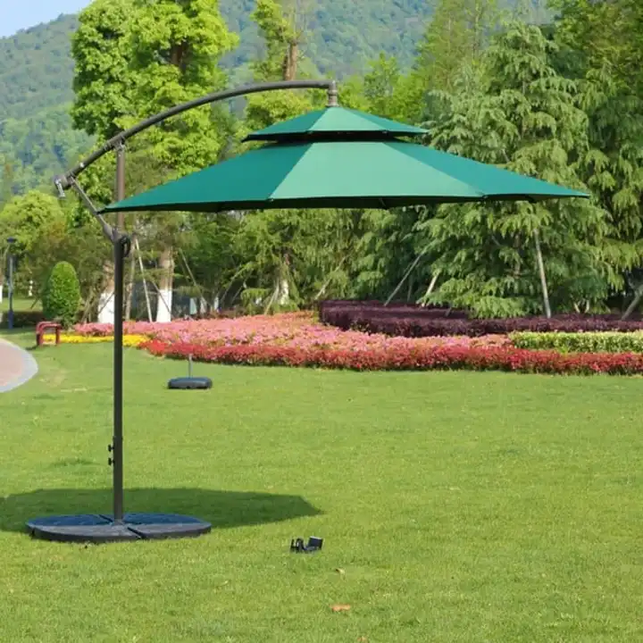 Side pole round shape patio umbrella  uploaded by business on 4/2/2024
