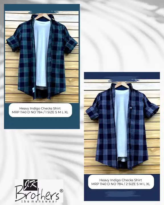 Heavy Indigo Checks Shirt  uploaded by Jk Brothers Shirt Manufacturer  on 4/3/2024