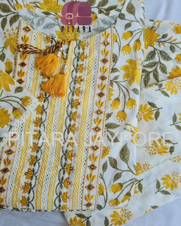 Pure cotton kurta pant and dupatta set  uploaded by Aleexa Outlet on 4/3/2024