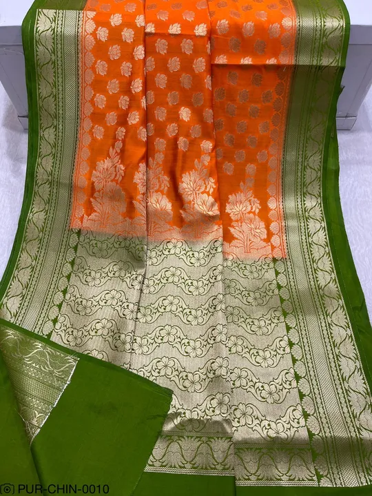 Banarasi pure chinya silk saree uploaded by Zainab fashion on 4/3/2024