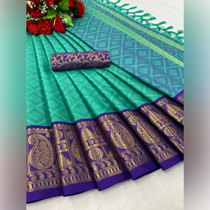 Pure Mercerised cotton silk* uploaded by Kesari Nandan Fashion saree and dress material on 4/4/2024