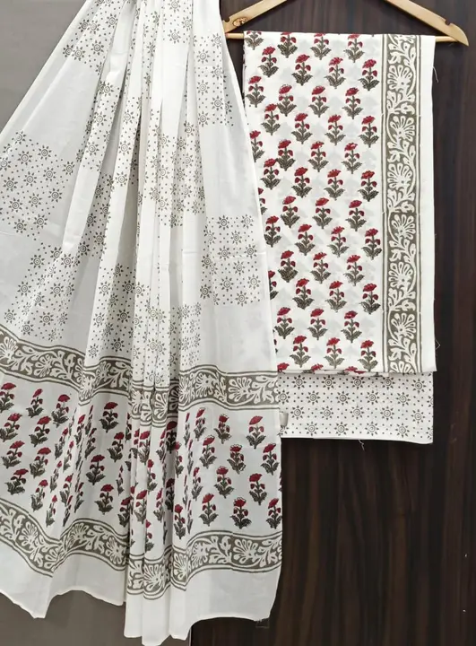 Cotton dupatta suit  uploaded by business on 4/4/2024