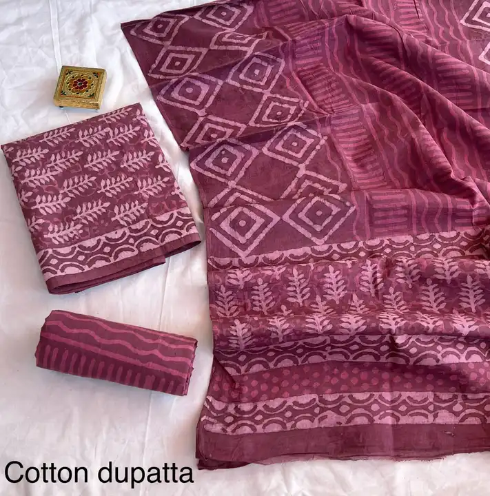Cotton dupatta suit  uploaded by Indiana Creations  on 4/4/2024
