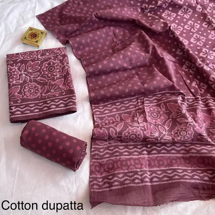 Cotton dupatta suit  uploaded by Indiana Creations  on 4/4/2024