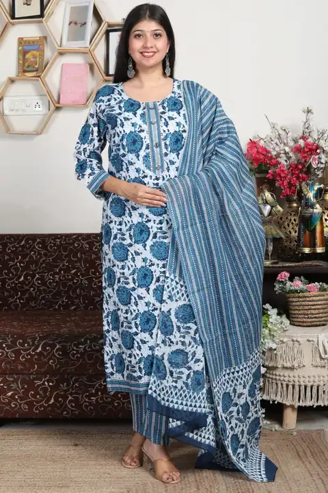 Cotton kurti set  uploaded by Indiana Creations  on 4/4/2024