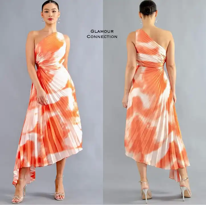One Shoulder Pleated Dress uploaded by The Style Club on 4/4/2024