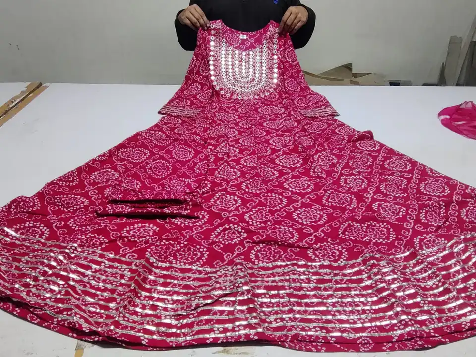 Anarkali gown with pant and dupatta set  uploaded by Aleexa Outlet on 4/4/2024