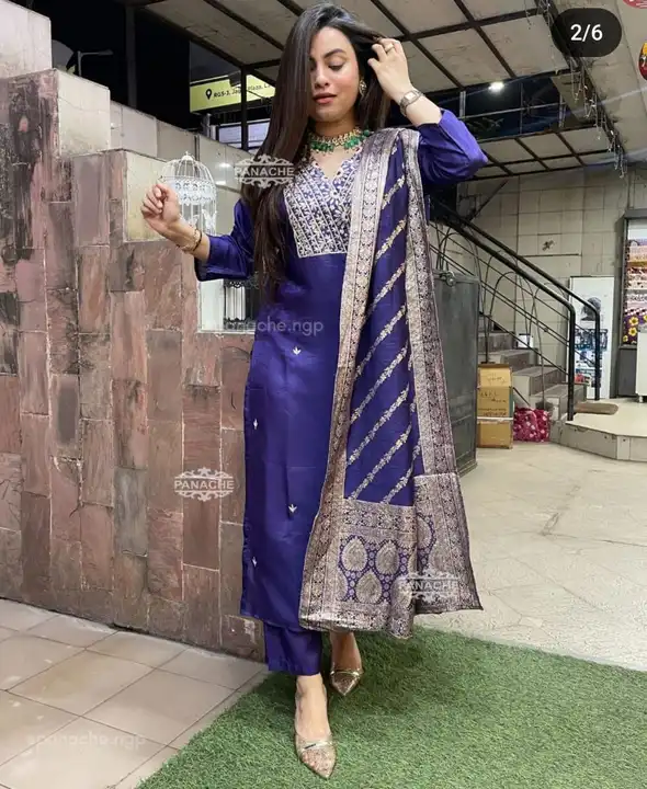 Havy embroidered kurta pant and dupatta  uploaded by Aleexa Outlet on 4/4/2024