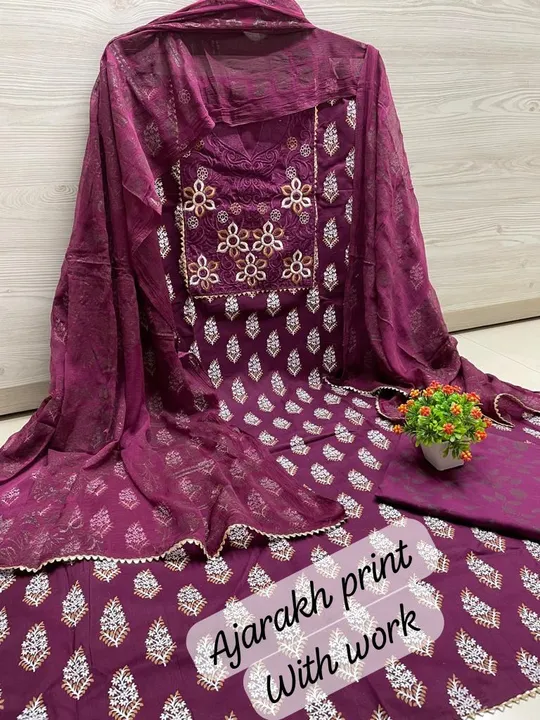 Beautiful embroidery dress cotton  uploaded by Heena fashion house on 4/4/2024