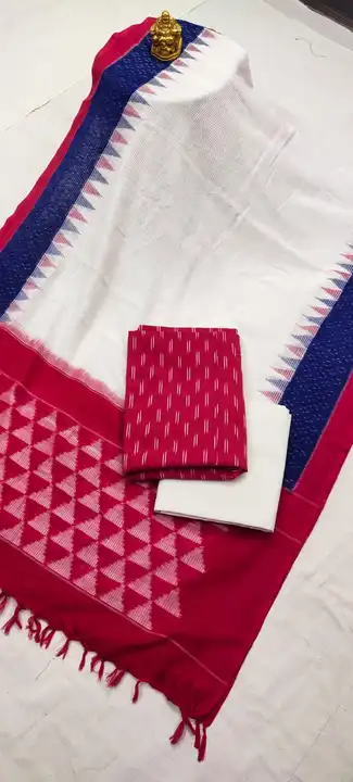 Pochampally ikat cotton suit material  uploaded by business on 4/4/2024