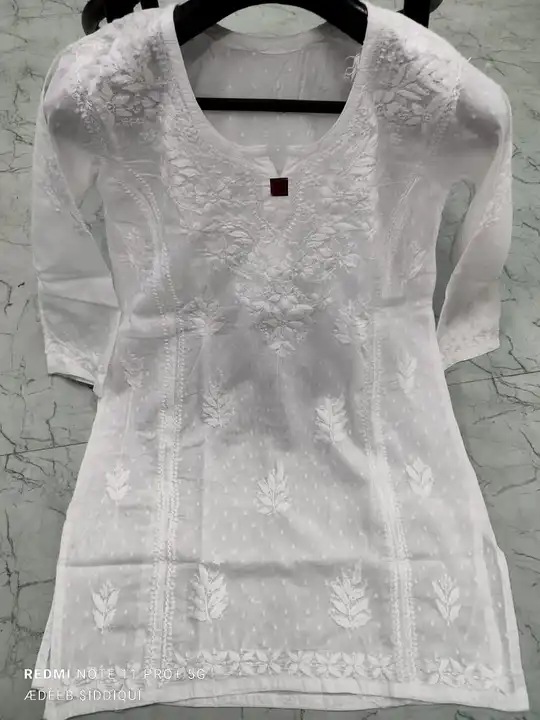 Pure booti cotton short top handwork Chikankari  uploaded by business on 4/4/2024