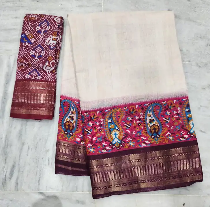 RAJWADI Saree with Blouse 
Soft material 
 uploaded by business on 4/4/2024