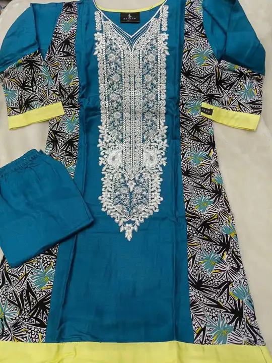 2 pis zainab kurti for kids. WhatsApp me for details ✌️✌️ uploaded by Heena fashion house on 4/4/2024