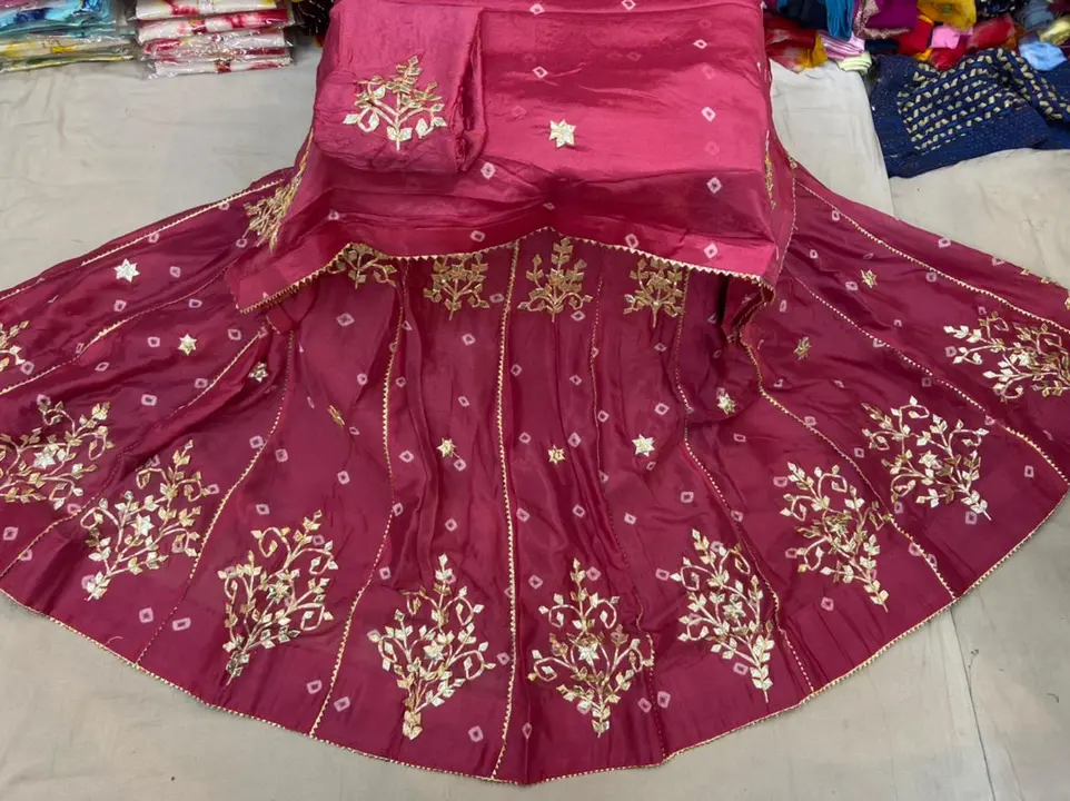 9983344462.  Sale sale sale 
New launch design 
Today DV present 
 D - chinon fabric lehnga chunni 
 uploaded by Gotapatti manufacturer on 4/4/2024